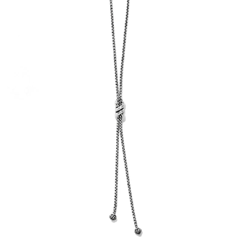 minimalist clover charm bracelet Brighton Interlok Twist Lariat Necklace