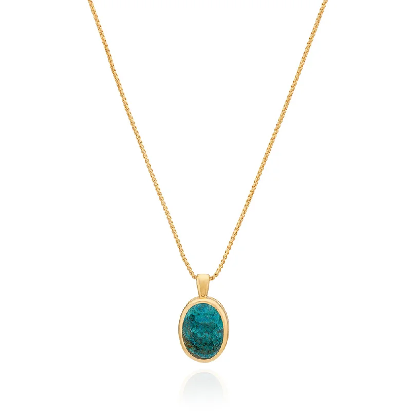 celestial sun charm anklet Anna Beck Small Malachite Chrysocolla Pendant Necklace