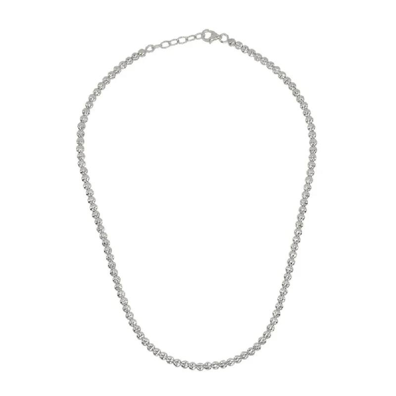 Desmos Sterling Silver "Crystal" Diamond-Cut Necklace