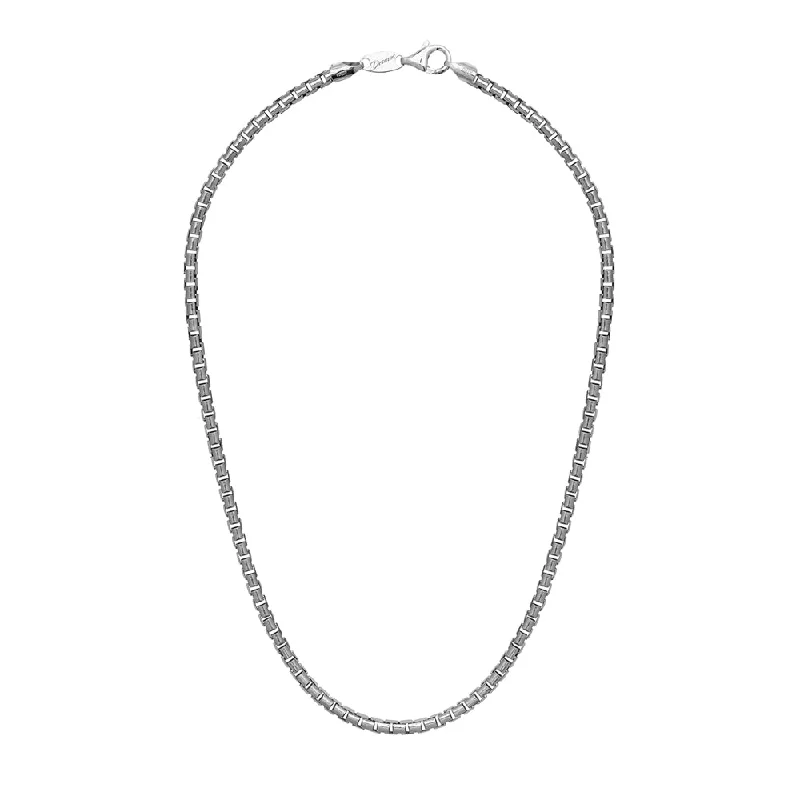 boho macrame bead anklet Desmos Sterling Silver Venetian Box Chain