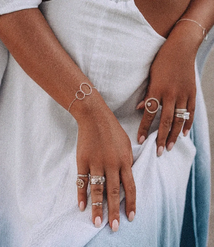 rose gold cartilage barbell Double Infinity Bracelet