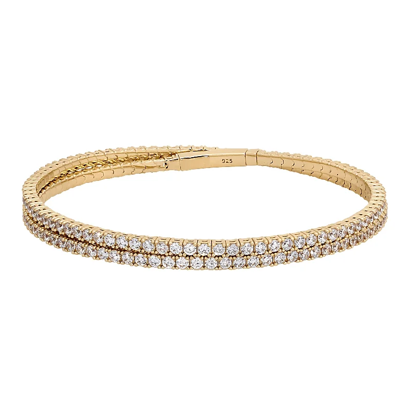 ethical lab-grown diamond ring Double Wrap Flex Bracelet