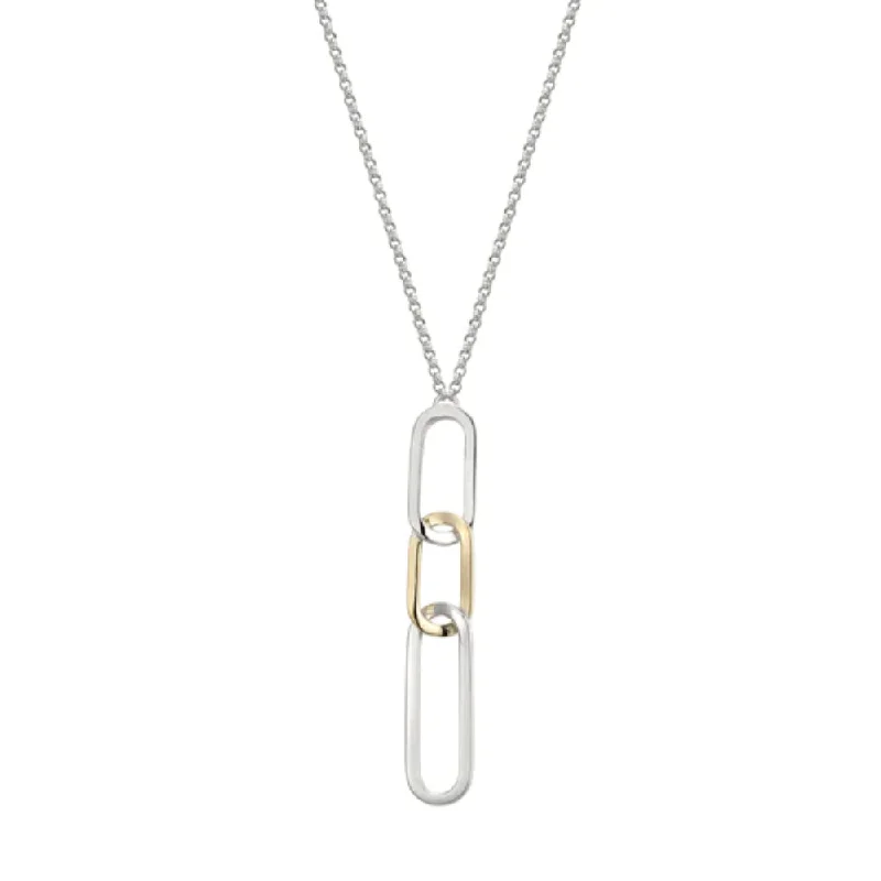 vintage rose gold engagement ring Elle "Parallel" Elongated Drop Pendant Necklace