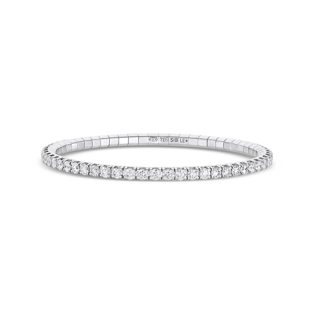 celestial moonstone ring gold Extensible 18K White Gold Stretch Diamond Tennis Bracelet