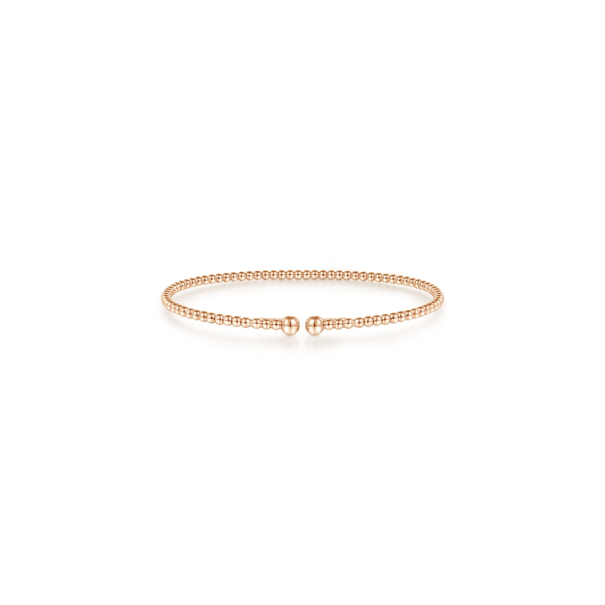 Gabriel & Co. Split 14K Rose Gold Beaded Bujukan Bangle