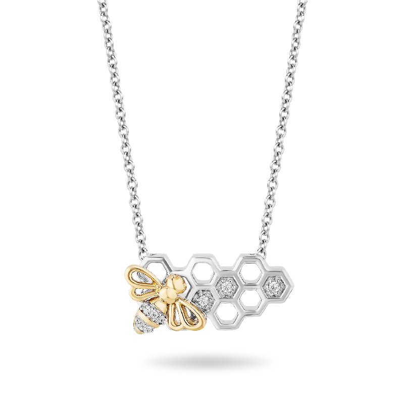 unique zodiac constellation necklace Hallmark Fine Jewelry Honeybee Pendant in Sterling Silver & 14K Yellow Gold with Diamonds unique zodiac constellation necklace Hallmark Fine Jewelry Honeybee Pendant in Sterling Silver & 14K Yellow Gold with Diamonds