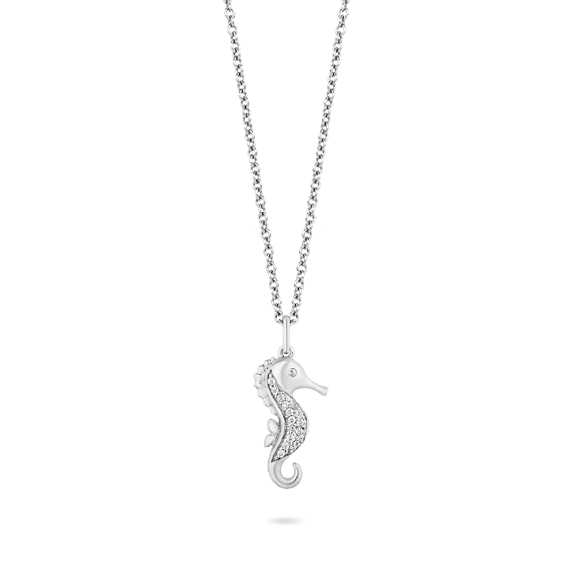 birthstone necklace for mom Hallmark Fine Jewelry Seahorse Pendant in Sterling Silver with Diamonds birthstone necklace for mom Hallmark Fine Jewelry Seahorse Pendant in Sterling Silver with Diamonds