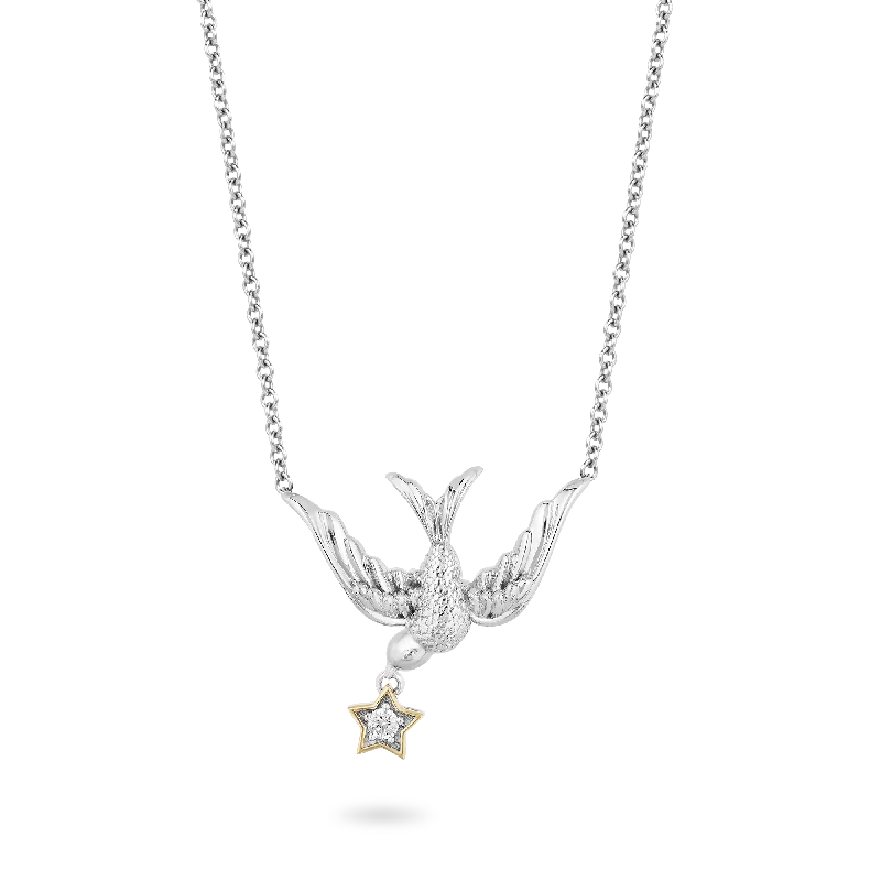 personalized initial ring stackable Hallmark Fine Jewelry Star Flight Necklace in Sterling Silver & 14K Yellow Gold with Diamonds personalized initial ring stackable Hallmark Fine Jewelry Star Flight Necklace in Sterling Silver & 14K Yellow Gold with Diamonds