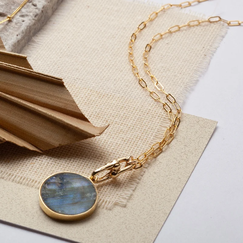 handmade wooden bead necklace Hoku Necklace