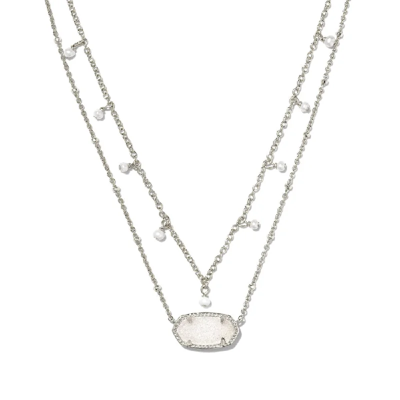 dainty chain bracelet layered Kendra Scott Elisa Pearl Multi Strand Necklace - Silver Iridescent Drusy dainty chain bracelet layered Kendra Scott Elisa Pearl Multi Strand Necklace - Silver Iridescent Drusy