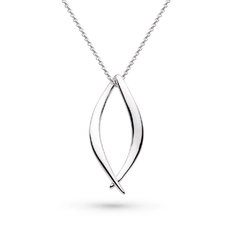 emerald-cut engagement ring halo Kit Heath Entwine Twine Twist Link Necklace