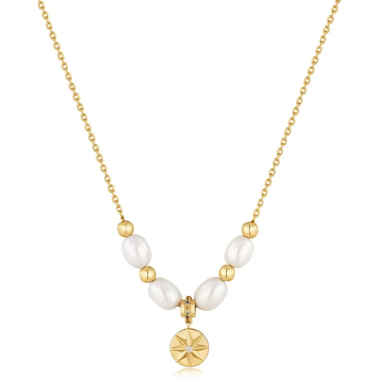 oval cut engagement ring platinum Gold Pearl Star Pendant Necklace