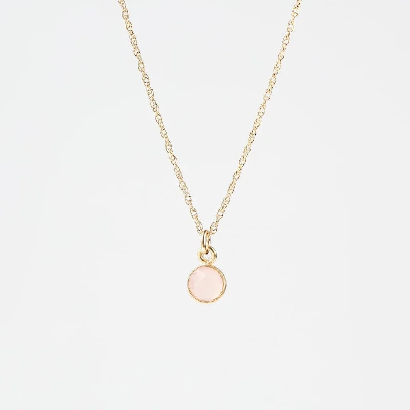 minimalist clover charm bracelet 14k Gold Filled Chain with 6mm Bezel-Set Rose Quartz minimalist clover charm bracelet 14k Gold Filled Chain with 6mm Bezel-Set Rose Quartz