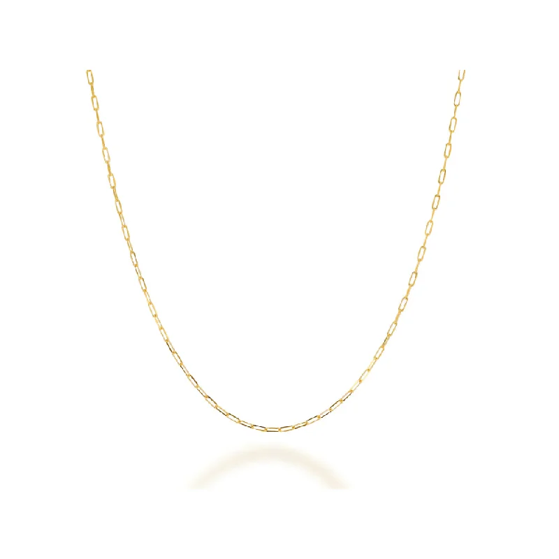 oval blue sapphire ring Rachel Reid 14k Micro Mini Link Chain Necklace