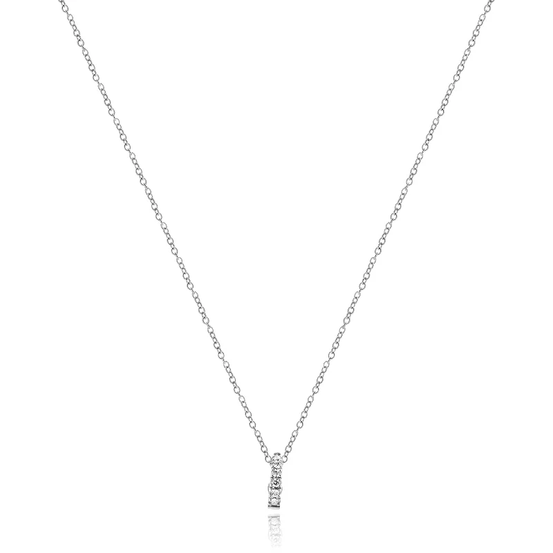 personalized hand-stamped bar ring Roberto Coin 18 Karat White Gold Diamond Enhancer Necklace personalized hand-stamped bar ring Roberto Coin 18 Karat White Gold Diamond Enhancer Necklace