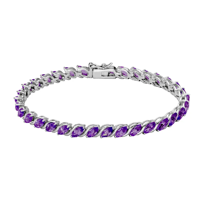 raw amethyst ring silver Samuel B. Chrissy Gemstone Bracelet