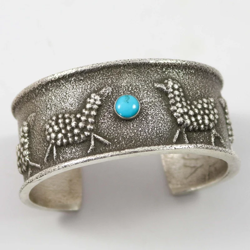 handcrafted raw crystal pendant Sleeping Beauty Turquoise Cuff