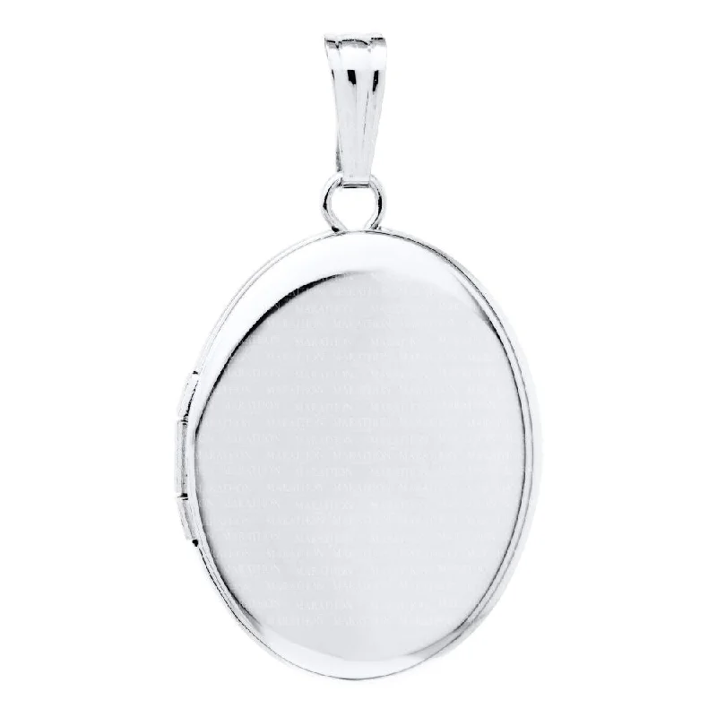 pearl and gold chain earrings Sterling Silver Plain Oval Locket Necklace