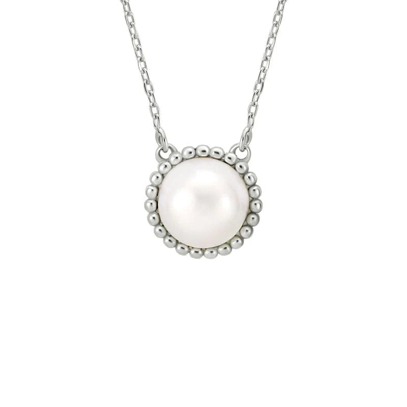 real smoky quartz pendant Sterling Silver Pearl Pendant Necklace