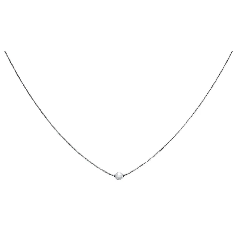 vintage diamond pendant necklace Sterling Silver Single Bead Necklace
