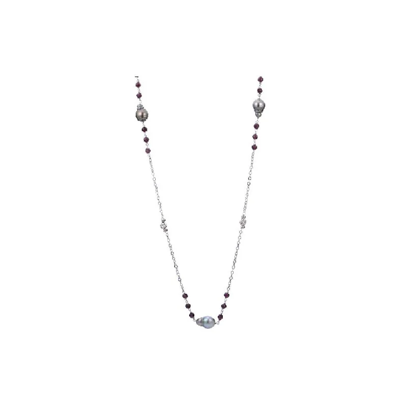 chunky boho turquoise ring Tahitian Baroque Pearl and Garnet Necklace