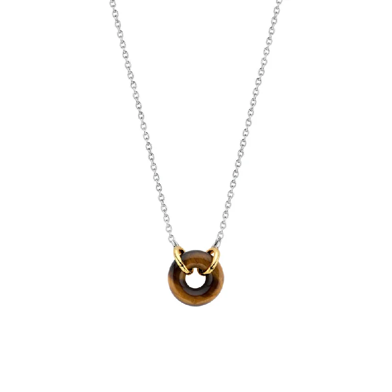 diamond wedding band for women Ti Sento Tiger Eye Pendant Necklace