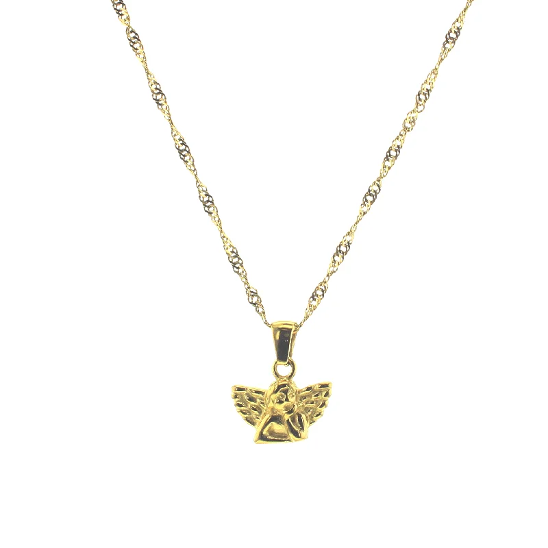 classic cubic zirconia pendant Waterproof Angel Necklace