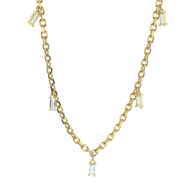 black and gold wedding band Waterproof Ella Necklace