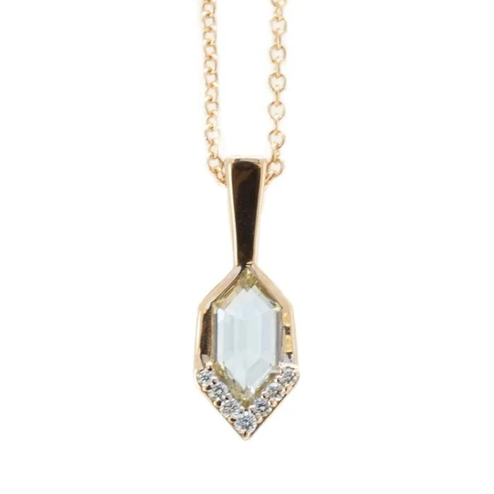 vintage-inspired gold locket 0.47ct Rosecut Diamond Necklace in 14k Rose Gold