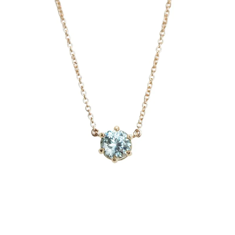 celestial orbit ring set 0.95ct Light Blue Montana Sapphire Six Prong Necklace in 14k Yellow Gold celestial orbit ring set 0.95ct Light Blue Montana Sapphire Six Prong Necklace in 14k Yellow Gold