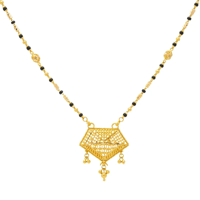 thin silver chain necklace 22K Gold Mangalsutra Necklace (13gm)