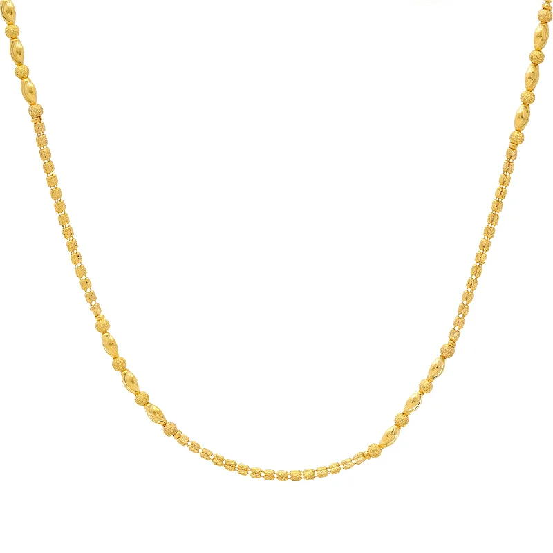 opal cluster ring unique 22K Yellow Gold Beaded Chain (13.6gm)