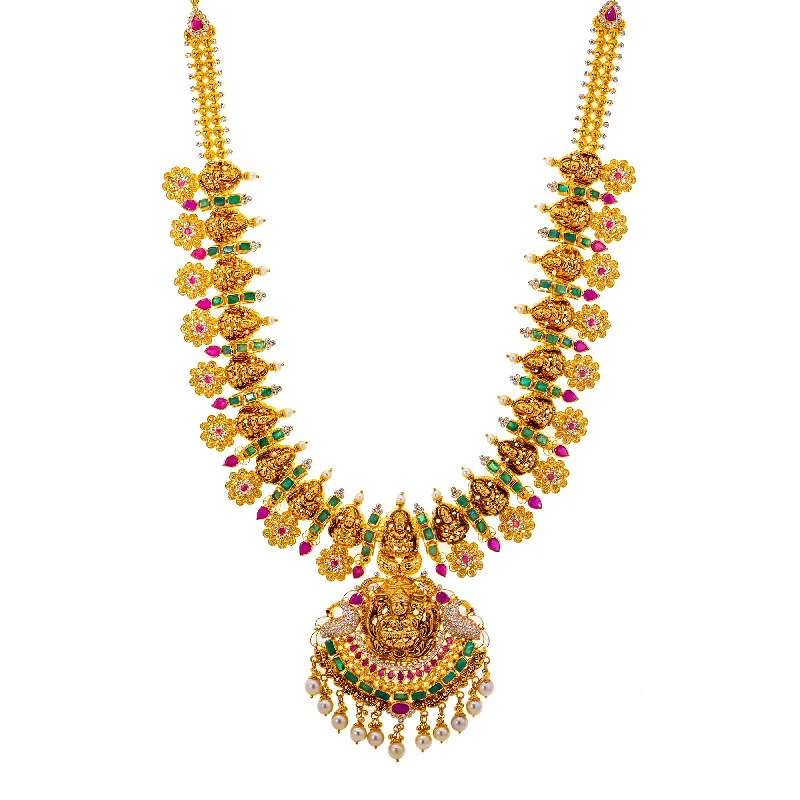 infinity knot wedding band 22K Yellow Gold Laxmi Necklace (114.3gm)