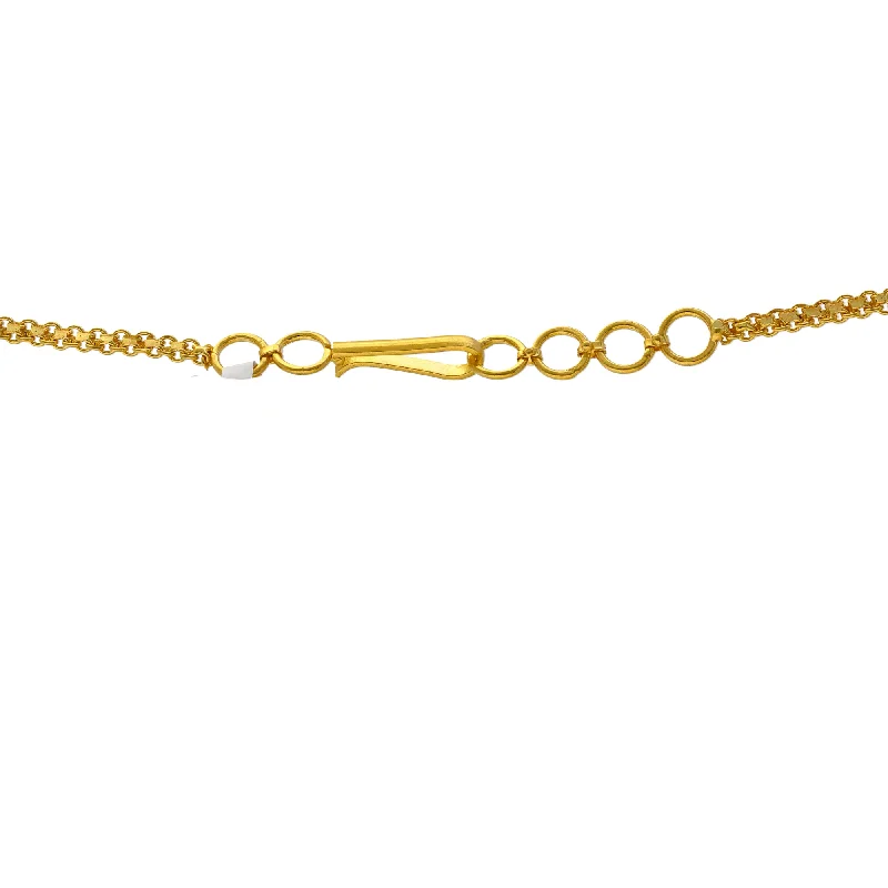 handmade leather cuff bracelet 22K Yellow Gold, Ruby & CZ Temple Necklace (34.8gm)