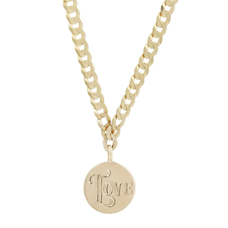 white gold necklace simple Medallion Signet Necklace