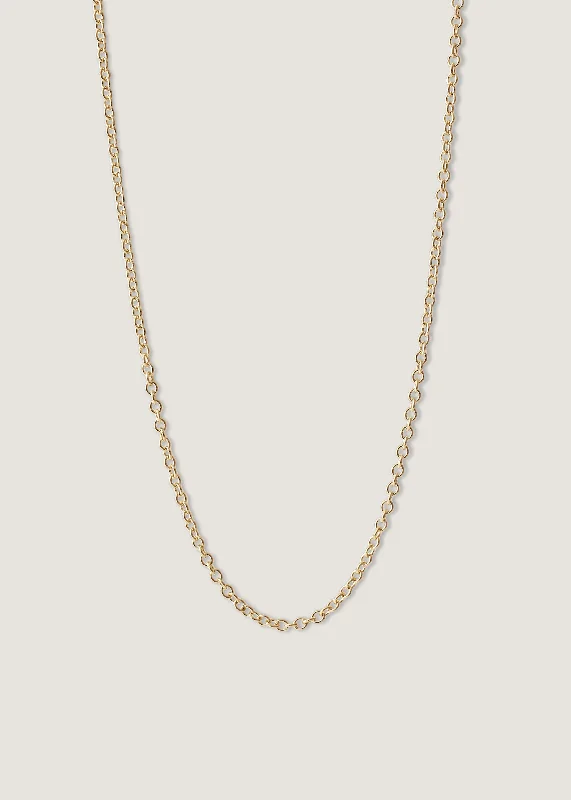 pearl stud earrings classic Cable Rolo Link Chain Necklace