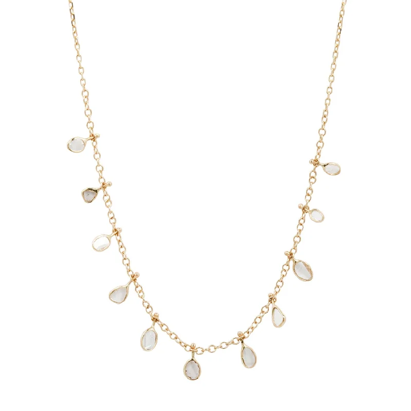 wide gold cuff bracelet Multi Diamond Slice Necklace