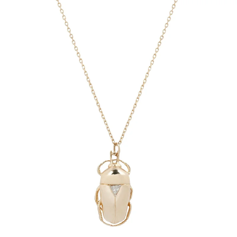 black stainless steel signet ring Diamond King Scarab Necklace