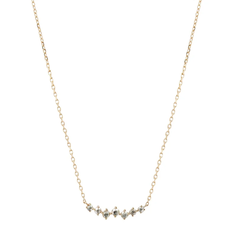 celestial crescent moon bracelet Twisted Rose Cut Diamonds Necklace