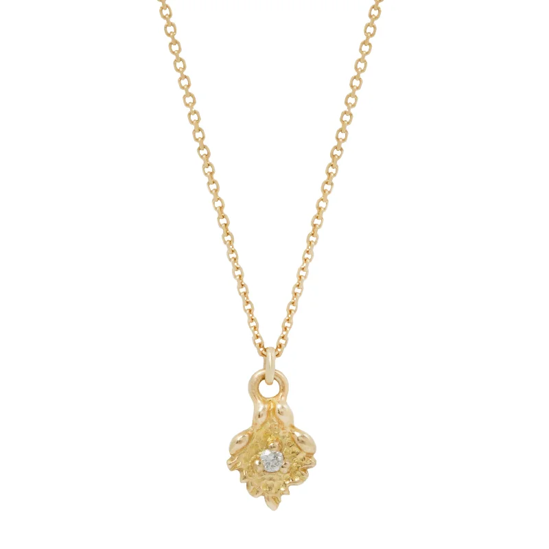 gold heart-shaped pendant necklace Chalet Necklace