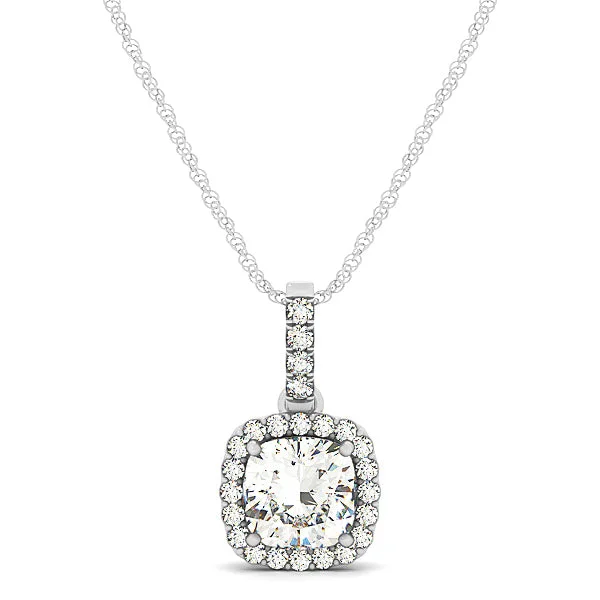 hypoallergenic earrings for sensitive ears Halo Diamond Pendant