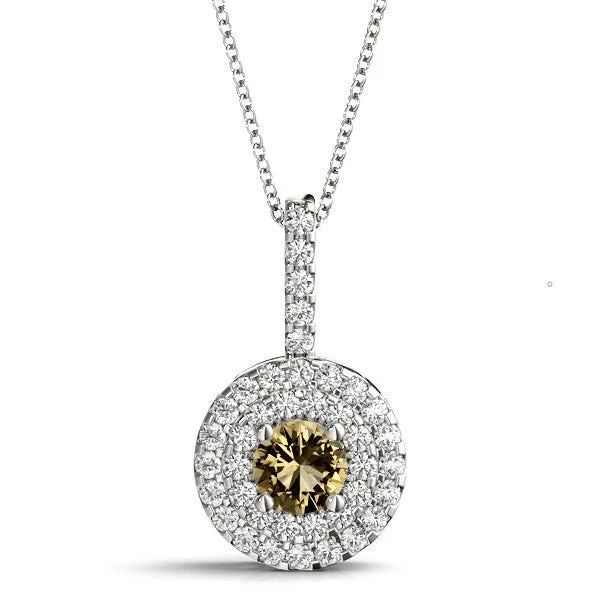 tiny diamond cross necklace Halo Diamond Pendant