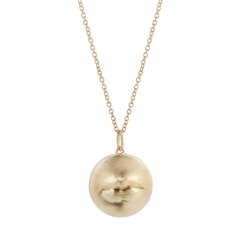 fine silver herringbone necklace Kiss Me Pendant Necklace