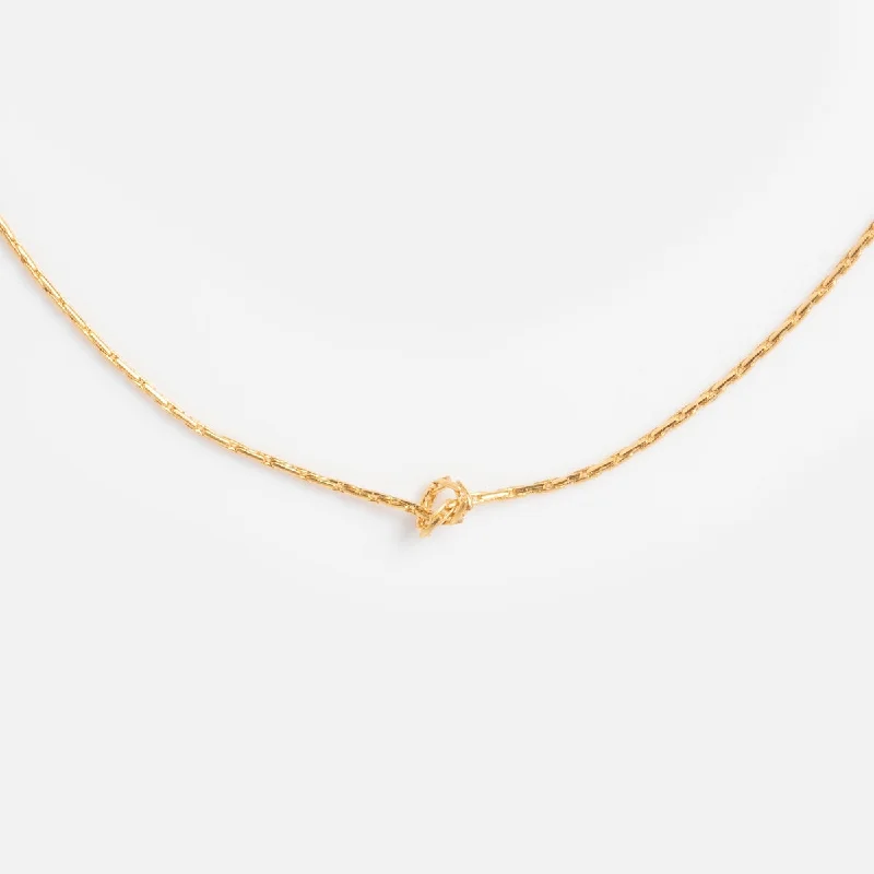 hammered silver wedding band Knot Necklace