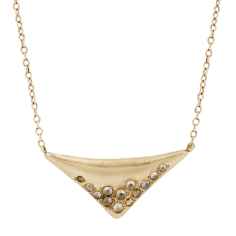 emerald-cut ruby eternity ring Ombre Triangle Necklace