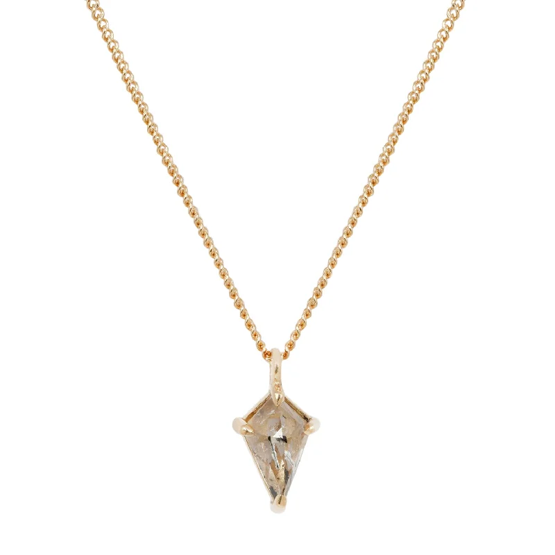 sapphire princess cut ring Small Quartz Kite Necklace