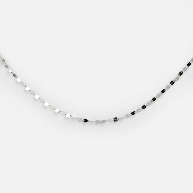 unique diamond tennis bracelet Solid Gold Chain for Charms in White Gold