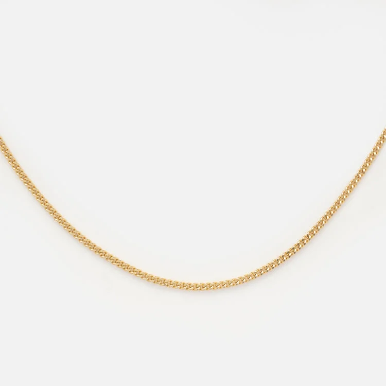 custom silver charm bracelet Solid Gold Classic Curb Chain Necklace