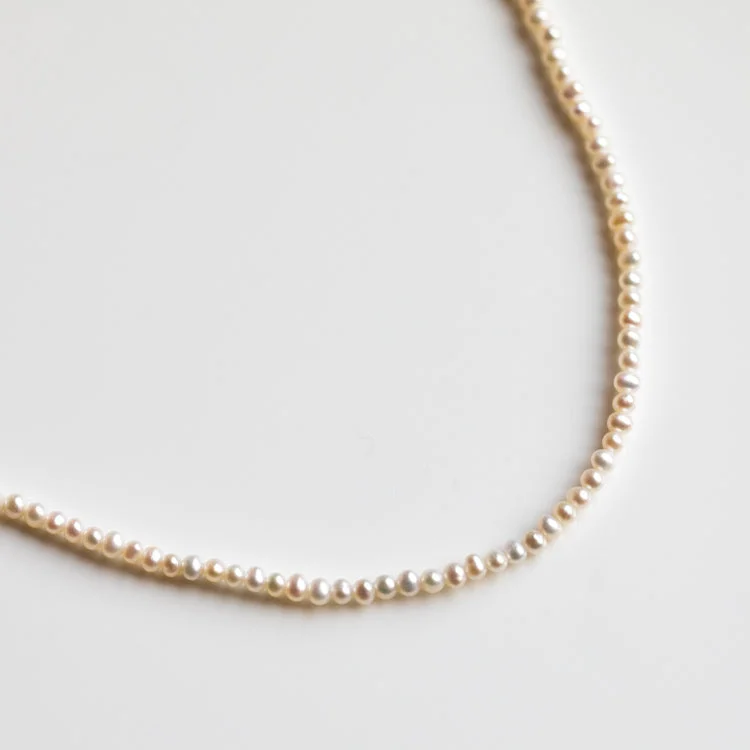 minimalist rose gold bracelet Solid Gold Classic Pearl Necklace