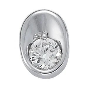 sterling silver infinity loop ring Solitaire Diamond Pendant